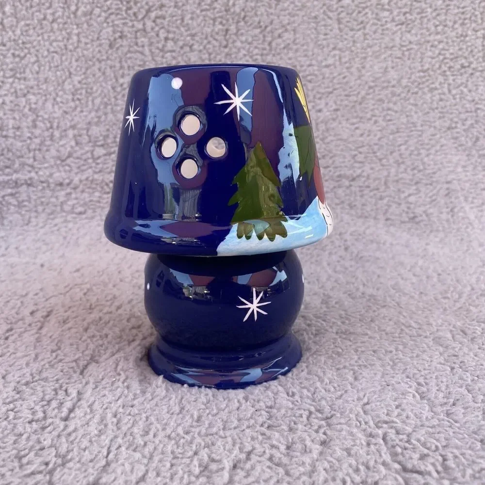 Scott’s Collectibles Snowy Night Votive Lamp Candle Holder Gift #6481